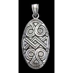 Silver shield broche pendentif - Celtic Webmerchant