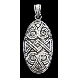 Silver shield brooch pendant - Celtic Webmerchant