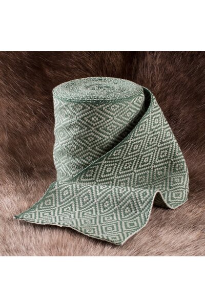 Diamond twill fabric green, 10 cm wide, per 7 metre - Celtic Webmerchant