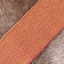 Herringbone motivo tela amarillo-rojo, 10 cm de ancho, por 7 metros - Celtic Webmerchant