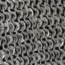 Chainmail coif svärtad aluminium nitade ringar