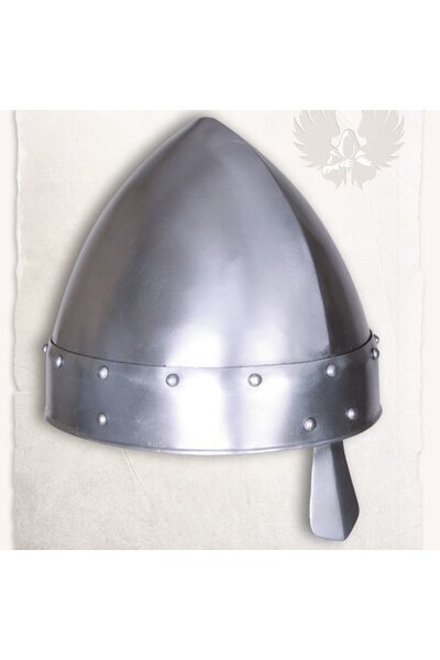 Norman nasal hjälm Baldric polerad - Celtic Webmerchant