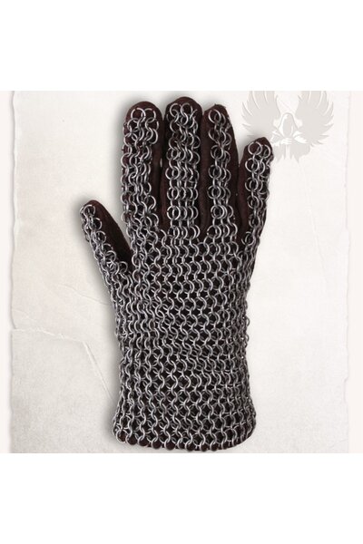 Maliënhandschoenen Richard, ongeklonken ronde ringen - Celtic Webmerchant