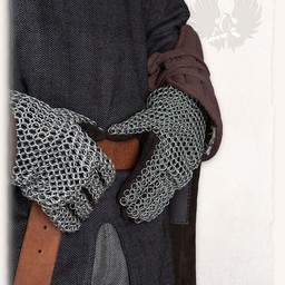 Chainmail gauntlets Richard, butted round rings - Celtic Webmerchant