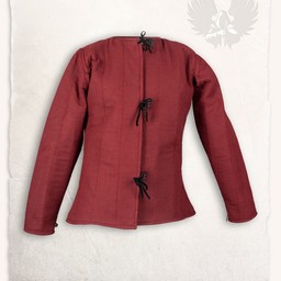 15de eeuwse gambeson Aulber, bordeaux canvas - Celtic Webmerchant