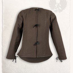 Linen Gambeson findes Aulber brun - Celtic Webmerchant