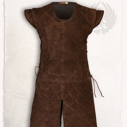 Suede leather gambeson Brandon brown - Celtic Webmerchant