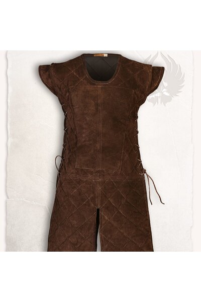 Suedeleren gambeson Brandon bruin - Celtic Webmerchant