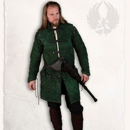 Gambesón Arthur gamuza de cuero conjunto completo verde - Celtic Webmerchant