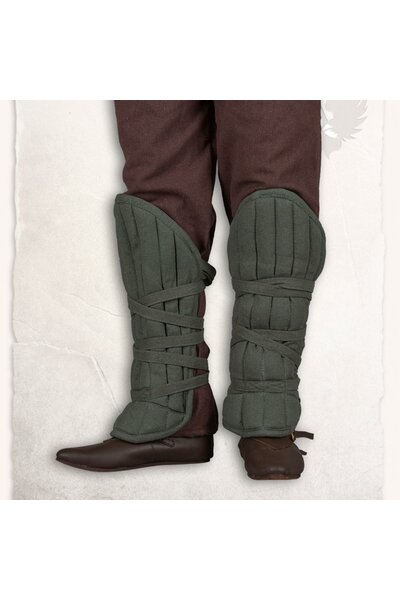 Gambeson beenbeschermers Farald, canvas, groen - Celtic Webmerchant