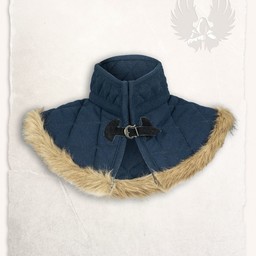 Gambeson col bleu Nimue laine - Celtic Webmerchant