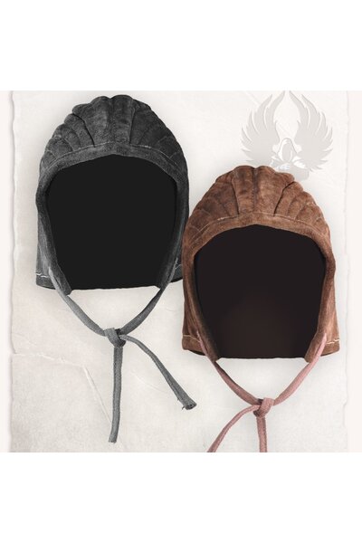 Arming cap gambeson Leopold leather brown - Celtic Webmerchant