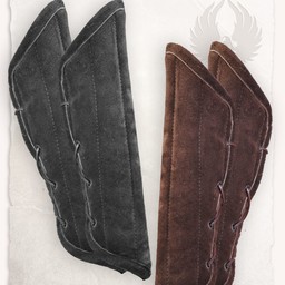 Gambeson arm protectors Leopold suede leather black - Celtic Webmerchant