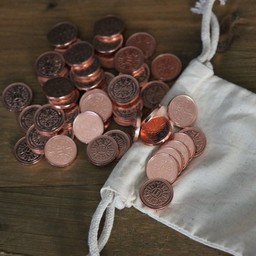 50 LARP munten met buidel - Celtic Webmerchant
