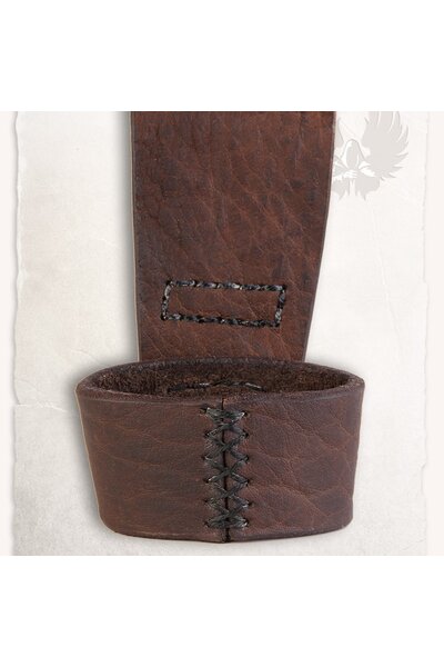 Trinkhorn Gürtelhalter Louis braun - Celtic Webmerchant