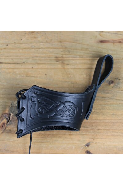 Porte corne en cuir Castagir noir - Celtic Webmerchant