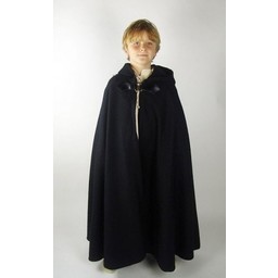 Wełniany płaszcz dziecięcy Rowan czarny - Celtic Webmerchant