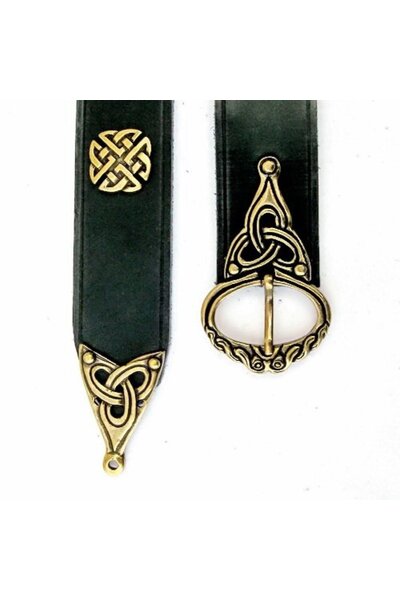 Belt Borre style deluxe, black - Celtic Webmerchant