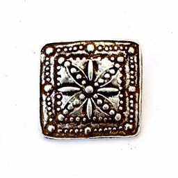 15th century belt fitting flower (set of 5 pieces), silvered - Celtic Webmerchant