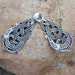 broche de la capa plateada con Midgard serpiente - Celtic Webmerchant