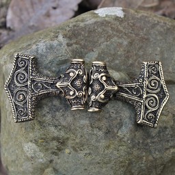 Cloak clasp Thor's hammer, bronze - Celtic Webmerchant
