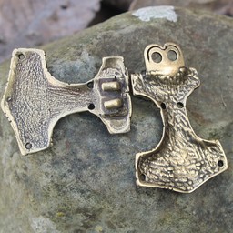 Cloak clasp Thor's hammer, bronze - Celtic Webmerchant