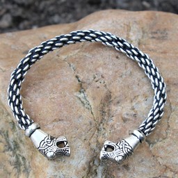 Oseberg Viking bracelet L, silvered - Celtic Webmerchant