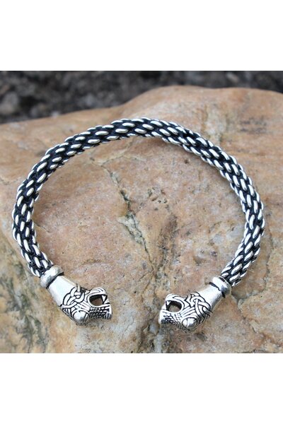 Oseberg Viking Armband L, versilbert - Celtic Webmerchant