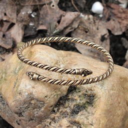 Viking oberen Armband mit Wolf Köpfen, Bronze - Celtic Webmerchant