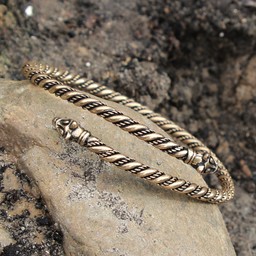 Bracelet supérieur Viking avec des têtes de loup, bronze - Celtic Webmerchant