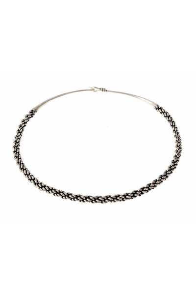 Viking torque Huscarl, silvered - Celtic Webmerchant