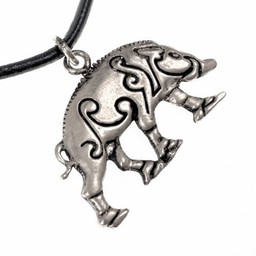 Pendentif celtique sanglier Knocknagael argenté - Celtic Webmerchant