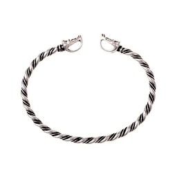 Bracciale vichingo con teste di lupo argentato - Celtic Webmerchant