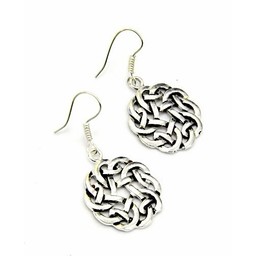 Boucles d'oreilles noeud celtique, argentait - Celtic Webmerchant