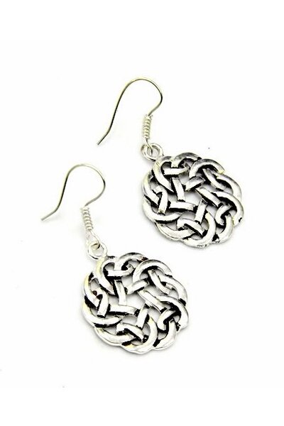 Keltische ohrringe Knoten, versilbert - Celtic Webmerchant