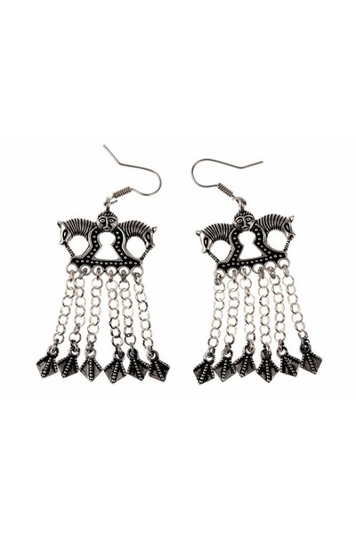Pendientes vikingos con caballos, plateado - Celtic Webmerchant
