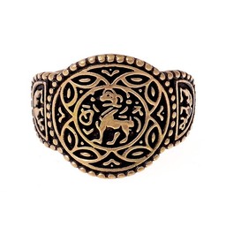 Anello Saxon Aethelswith bronzo - Celtic Webmerchant