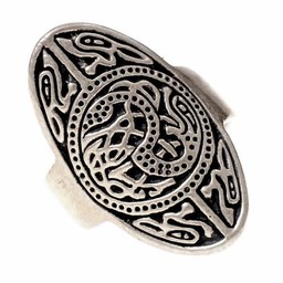 Saxon ringen Trewhiddle försilvrad - Celtic Webmerchant