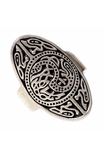 Saxon ringen Trewhiddle försilvrad - Celtic Webmerchant