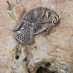 Germanic raven brooch Gotland, left, bronze - Celtic Webmerchant