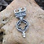 Gothic belt end 3 cm, silvered - Celtic Webmerchant