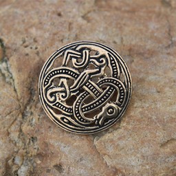 Viking disc fibula Jellinge style, bronze - Celtic Webmerchant