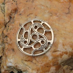 Trisquelion amulet Vendel stil, bronze - Celtic Webmerchant