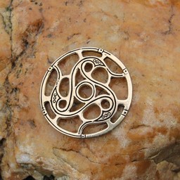 Trisquelion amulet Vendel style, bronze - Celtic Webmerchant