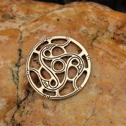 Trisquelion amulett Vendel stil, brons - Celtic Webmerchant