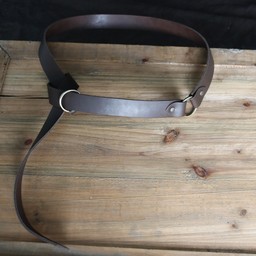 anneau de ceinture en cuir 4 cm, cuir fendu noir - Celtic Webmerchant