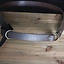 Leather belt with ring buckle, brown split leather - Celtic Webmerchant