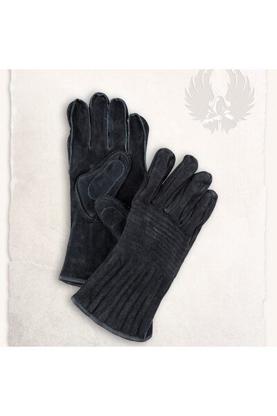 guantes de cuero negro Clemens - Celtic Webmerchant