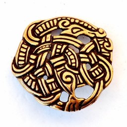 Viking montering Midgård slange, messing - Celtic Webmerchant