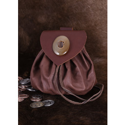 Medieval money pouch Oxford, dark brown - Celtic Webmerchant